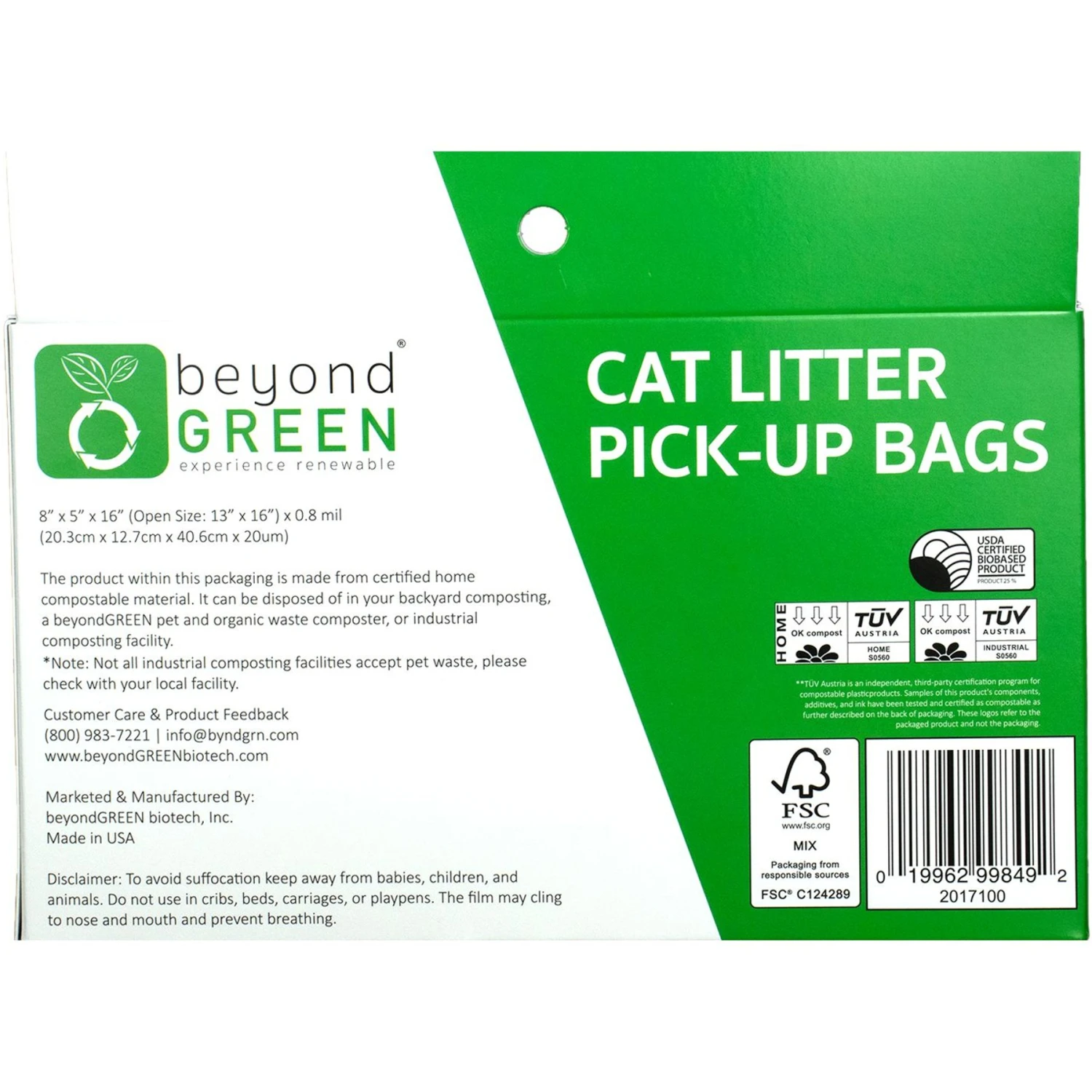 BeyondGREEN Plant-Based Cat Litter Waste Bags 5 BeyondGREEN Plant-Based Cat Litter Waste Bags - Image 3
