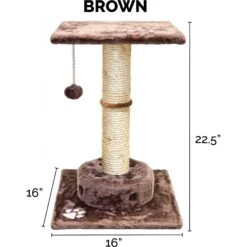 Tiger Tough Scratching Post 22.5-in Faux Fur Cat Tree 12 Tiger Tough Scratching Post 22.5-in Faux Fur Cat Tree -Cat Supplies 173194 PT3. AC SS1800 V1618280518