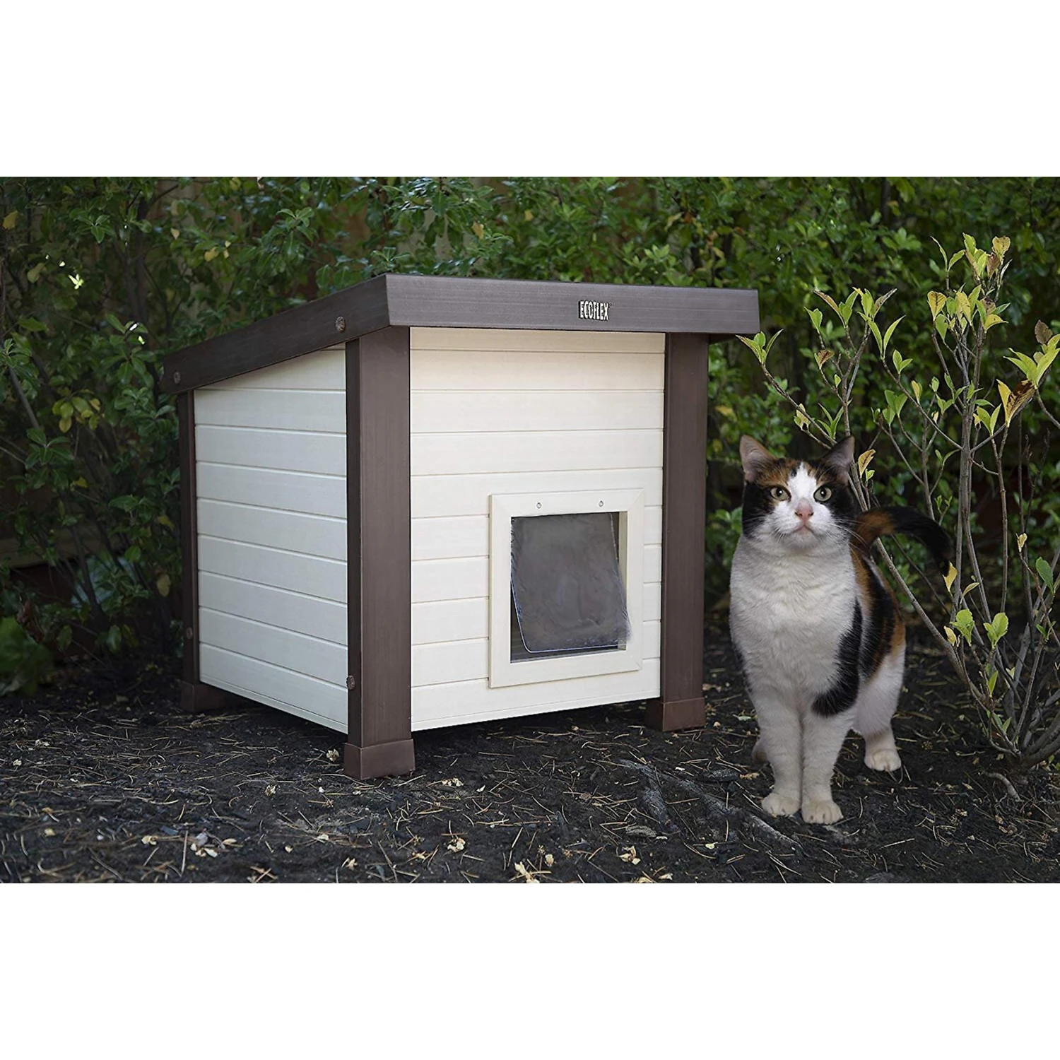 New Age Pet ECOFLEX Outdoor Cat House Shelter 3 New Age Pet ECOFLEX Outdoor Cat House Shelter