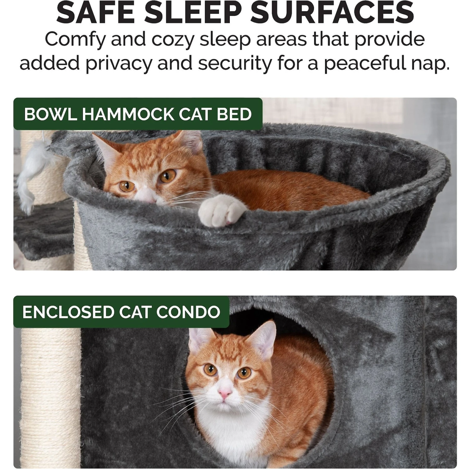 Tiger Tough Skyscraper Floor-to-Ceiling Faux Fur Cat Tree & Condo 9 Tiger Tough Skyscraper Floor-to-Ceiling Faux Fur Cat Tree & Condo - Image 7