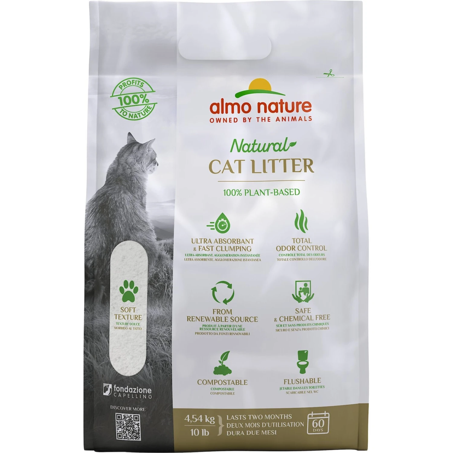 Almo Nature Unscented Clumping Plant-Based Cat Litter 3 Almo Nature Unscented Clumping Plant-Based Cat Litter