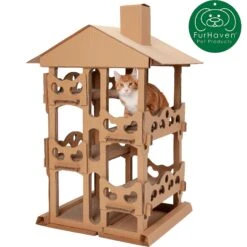 Tiger Tough Tower Playground 22.83-in Corrugated Cat Tree 13 Tiger Tough Tower Playground 22.83-in Corrugated Cat Tree -Cat Supplies 178843 PT3. AC SS1800 V1613089885