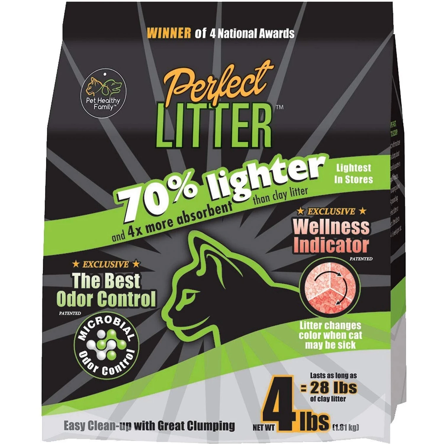 Pet Healthy Brands Perfect Cat Unscented Clumping Natural Cat Litter 3 Pet Healthy Brands Perfect Cat Unscented Clumping Natural Cat Litter