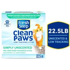 Fresh Step Clean Paws Simply Unscented Clumping Clay Cat Litter