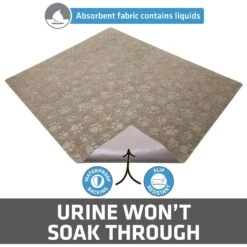 Drymate Premium Debossed Paw Cat Litter Trapping Mat, Taupe, X-Large, 28-in X 34-in -Cat Supplies 181550 PT2. AC SS1800 V1691002846