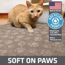 Drymate Premium Debossed Paw Cat Litter Trapping Mat, Taupe, X-Large, 28-in X 34-in -Cat Supplies 181550 PT3. AC SS1800 V1691002848