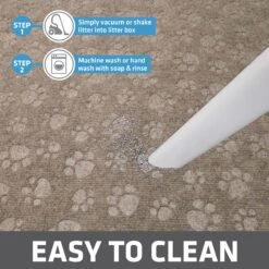 Drymate Premium Debossed Paw Cat Litter Trapping Mat, Taupe, X-Large, 28-in X 34-in -Cat Supplies 181550 PT4. AC SS1800 V1691002846