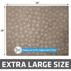Drymate Premium Debossed Paw Cat Litter Trapping Mat, Taupe, X-Large, 28-in X 34-in -Cat Supplies 181550 PT5. AC SS1800 V1691003207