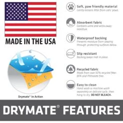 Drymate Premium Debossed Paw Cat Litter Trapping Mat, Taupe, X-Large, 28-in X 34-in -Cat Supplies 181550 PT6. AC SS1800 V1691003276