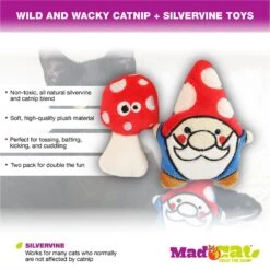 Mad Cat Gnome Sweet Gnome Catnip & Silvervine Cat Toy -Cat Supplies 181818 PT2. AC SS1800 V1563553943