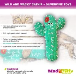 Mad Cat Big Cactus Kicker Catnip & Silvervine Cat Toy 7 Mad Cat Big Cactus Kicker Catnip & Silvervine Cat Toy -Cat Supplies 181832 PT2. AC SS1800 V1563553971
