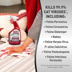 Nature's Miracle Advanced Platinum Cat Antibacterial Stain Remover & Odor Eliminator Spray, 32-oz Bottle -Cat Supplies 182979 PT6. AC SS1800 V1701116416