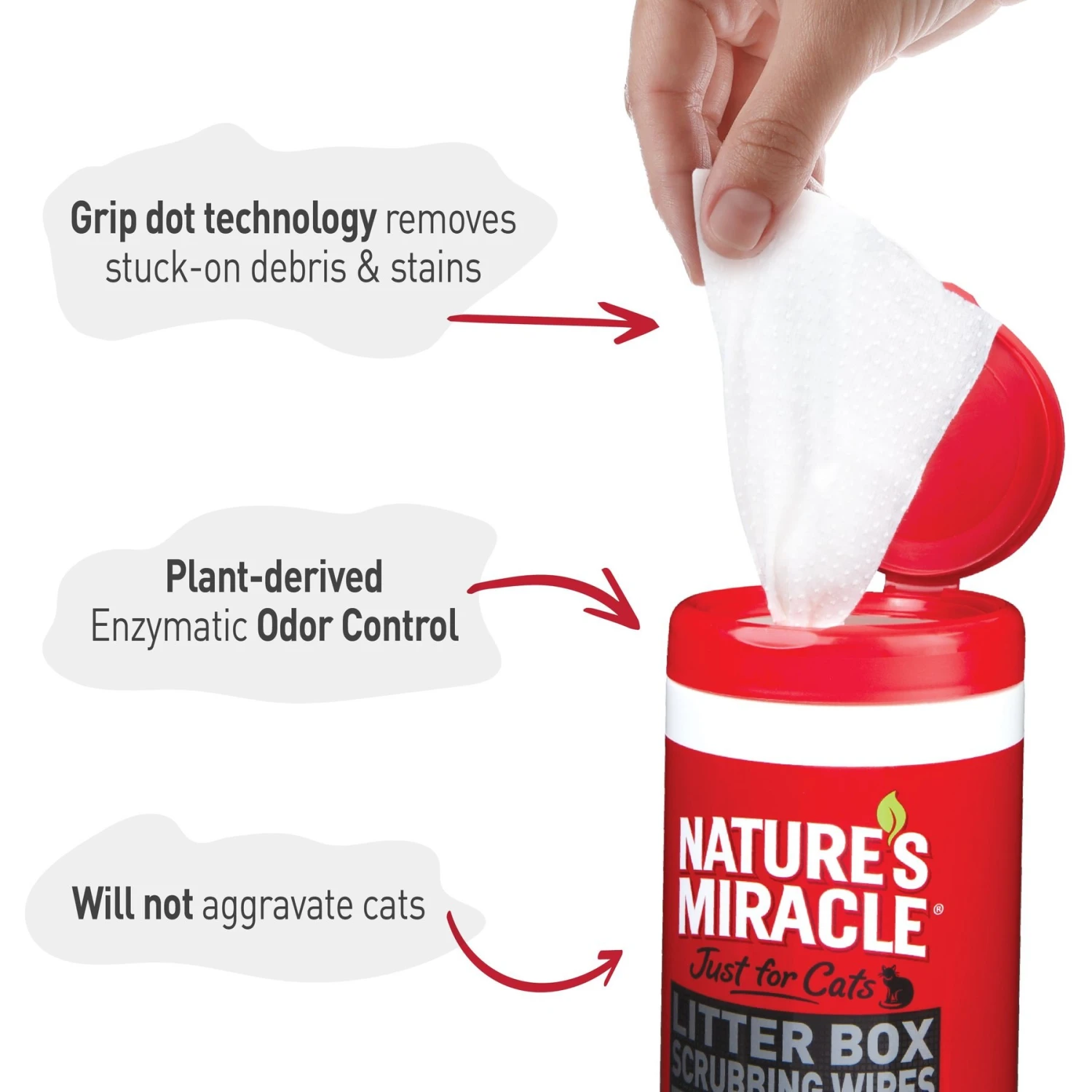 Nature's Miracle Cat Litter Box Scrubbing Wipes 5 Nature's Miracle Cat Litter Box Scrubbing Wipes - Image 3