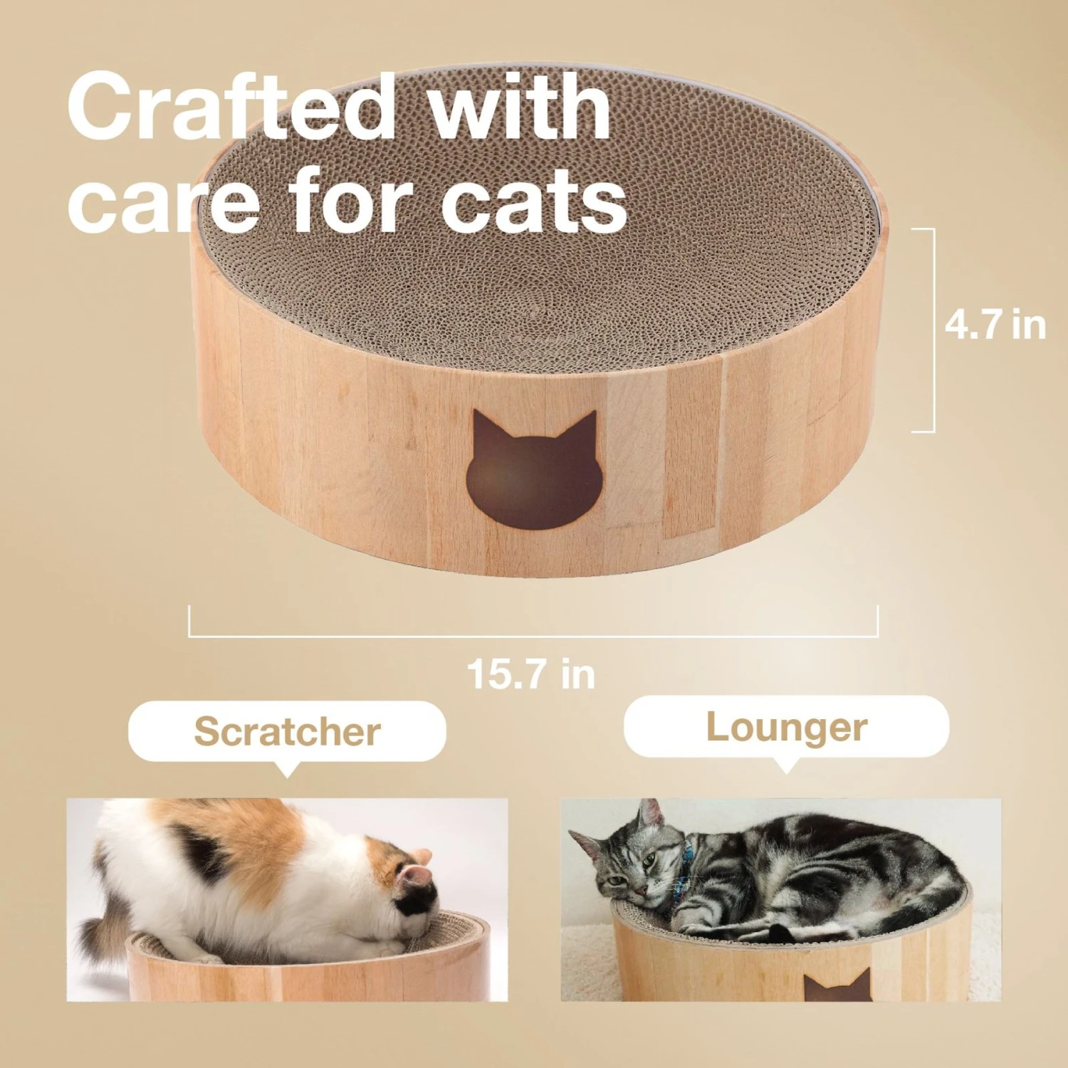 Necoichi Cozy Cat Scratcher Bowl Toy 4 Necoichi Cozy Cat Scratcher Bowl Toy - Image 2