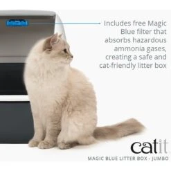 Catit Magic Blue Cat Litter Box -Cat Supplies 191588 PT4. AC SS1800 V1628094076