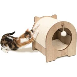 Vesper Minou 15.94-in Modern Cat Scratcher With Toy 10 Vesper Minou 15.94-in Modern Cat Scratcher With Toy -Cat Supplies 191641 PT3. AC SS1800 V1628004449