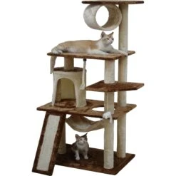 Go Pet Club 53-in Faux Fur Cat Tree & Condo -Cat Supplies 197655 PT2. AC SS1800 V1702056823