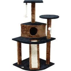 Go Pet Club 47-in Faux Fur Cat Tree & Condo 8 Go Pet Club 47-in Faux Fur Cat Tree & Condo -Cat Supplies 197657 PT2. AC SS1800 V1587483710