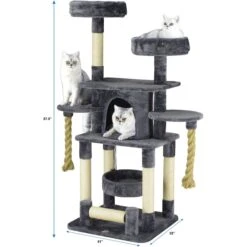 Go Pet Club 57.5-in Faux Fur Cat Tree & Condo 9 Go Pet Club 57.5-in Faux Fur Cat Tree & Condo -Cat Supplies 197672 PT3. AC SS1800 V1671226283