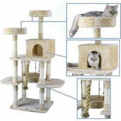 Go Pet Club 61.5-in Faux Fur Cat Tree & Condo 8 Go Pet Club 61.5-in Faux Fur Cat Tree & Condo -Cat Supplies 197674 PT2. AC SS1800 V1587483958