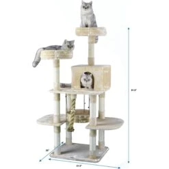 Go Pet Club 61.5-in Faux Fur Cat Tree & Condo 9 Go Pet Club 61.5-in Faux Fur Cat Tree & Condo -Cat Supplies 197674 PT3. AC SS1800 V1671226173