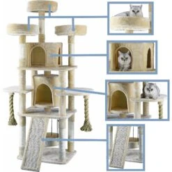 Go Pet Club 70-in Faux Fur Cat Tree & Condo 7 Go Pet Club 70-in Faux Fur Cat Tree & Condo -Cat Supplies 197677 PT2. AC SS1800 V1587483999