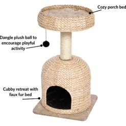 MidWest Feline Nuvo Scout 31.5-in Modern Wicker Cat Tree & Condo 8 MidWest Feline Nuvo Scout 31.5-in Modern Wicker Cat Tree & Condo -Cat Supplies 198505 PT2. AC SS1800 V1582739091
