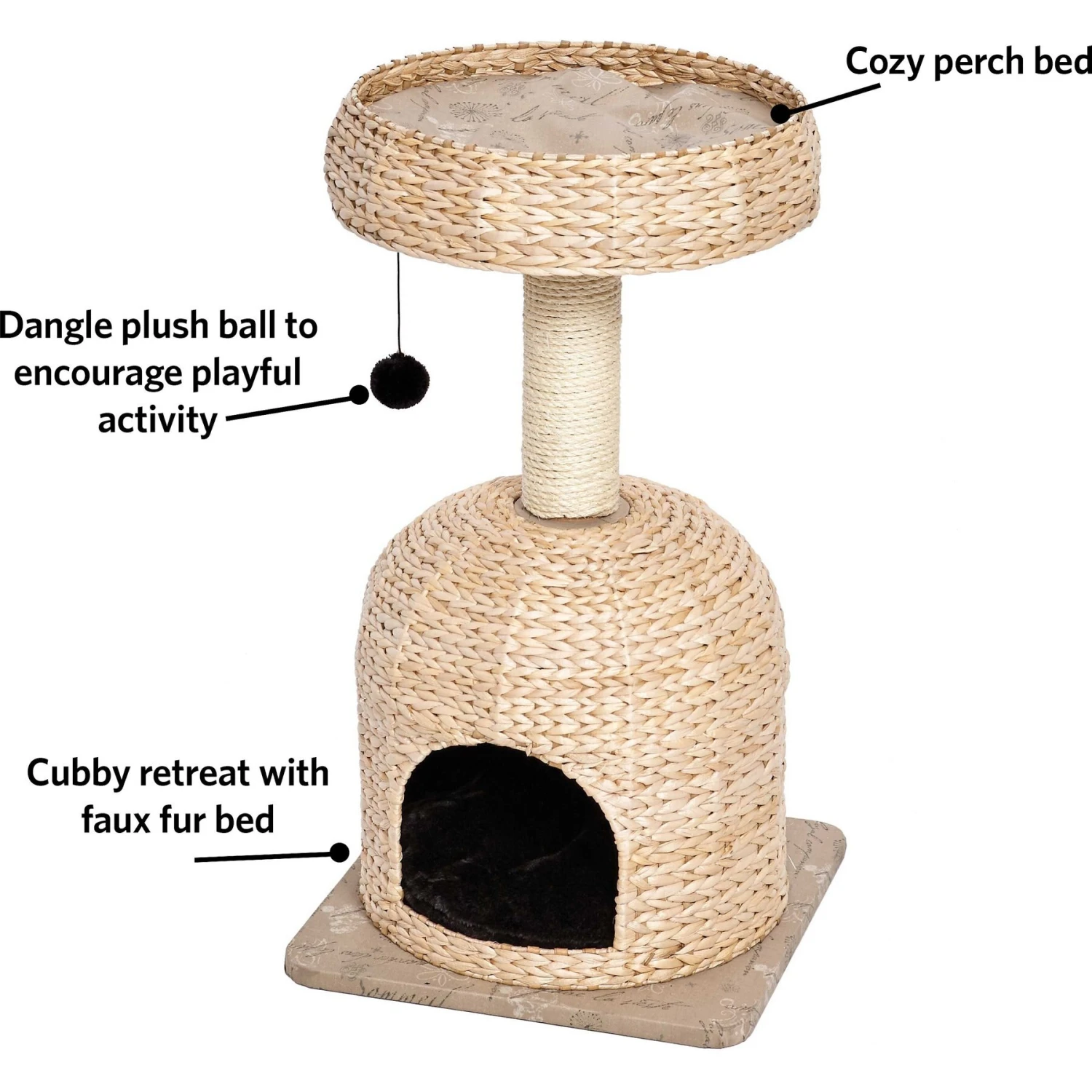 MidWest Feline Nuvo Scout 31.5-in Modern Wicker Cat Tree & Condo 5 MidWest Feline Nuvo Scout 31.5-in Modern Wicker Cat Tree & Condo - Image 3