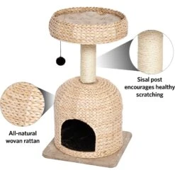 MidWest Feline Nuvo Scout 31.5-in Modern Wicker Cat Tree & Condo 9 MidWest Feline Nuvo Scout 31.5-in Modern Wicker Cat Tree & Condo -Cat Supplies 198505 PT3. AC SS1800 V1582739628