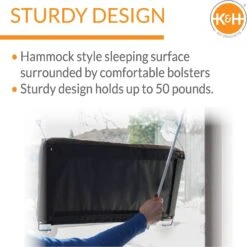 K&H Pet Products EZ Mount Deluxe Bolster Cat Window Perch -Cat Supplies 199108 PT2. AC SS1800 V1620842685