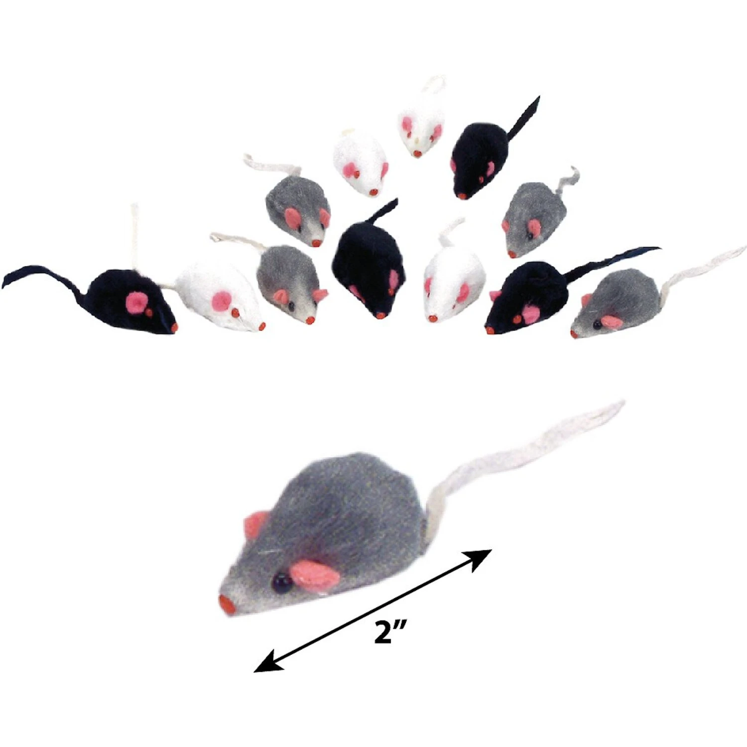 Turbo Assorted Mice Cat Toy, 12 Count 4 Turbo Assorted Mice Cat Toy, 12 Count - Image 2