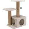 TRIXIE Valencia 28-in Plush Cat Tree & Scratching Post With Condo & Cat Toy -Cat Supplies 204179 MAIN. AC SS1800 V1570558923