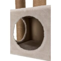 TRIXIE Valencia 28-in Plush Cat Tree & Scratching Post With Condo & Cat Toy -Cat Supplies 204179 PT4. AC SS1800 V1570558978