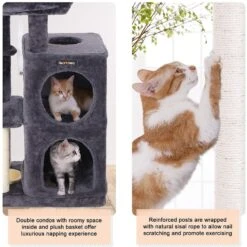 FEANDREA 32.7-in Faux Fleece Cat Tree & Condo 13 FEANDREA 32.7-in Faux Fleece Cat Tree & Condo -Cat Supplies 205244 PT2. AC SS1800 V1648067219