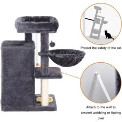 FEANDREA 32.7-in Faux Fleece Cat Tree & Condo 14 FEANDREA 32.7-in Faux Fleece Cat Tree & Condo -Cat Supplies 205244 PT3. AC SS1800 V1648064800