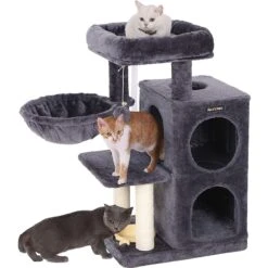 FEANDREA 32.7-in Faux Fleece Cat Tree & Condo 18 FEANDREA 32.7-in Faux Fleece Cat Tree & Condo -Cat Supplies 205244 PT7. AC SS1800 V1648065392