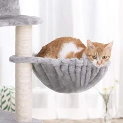 FEANDREA 55.1-in Faux Fleece Cat Tree & Condo 17 FEANDREA 55.1-in Faux Fleece Cat Tree & Condo -Cat Supplies 205247 PT6. AC SS1800 V1648064518
