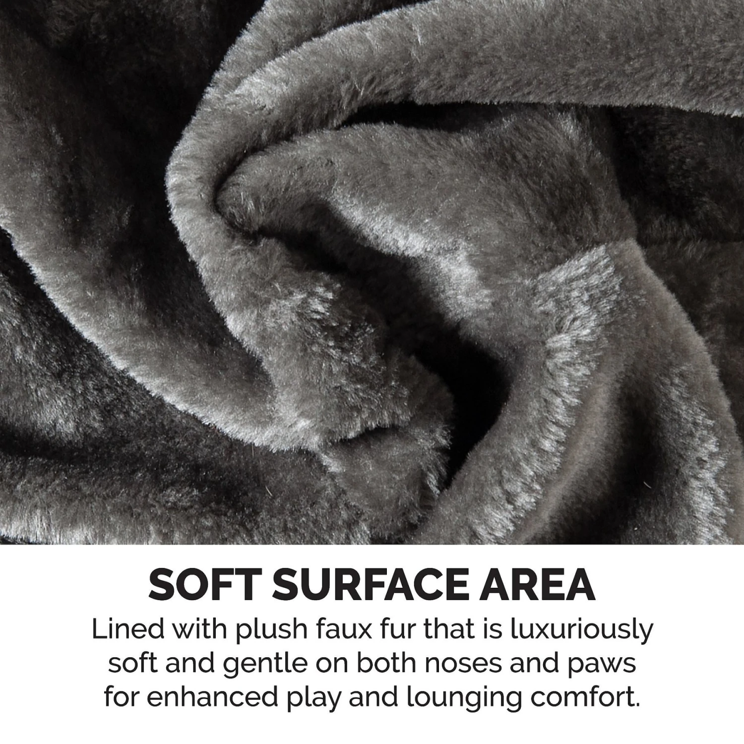 Tiger Tough Play Stairs 49.5-in Faux Fur Cat Tree 10 Tiger Tough Play Stairs 49.5-in Faux Fur Cat Tree - Image 8