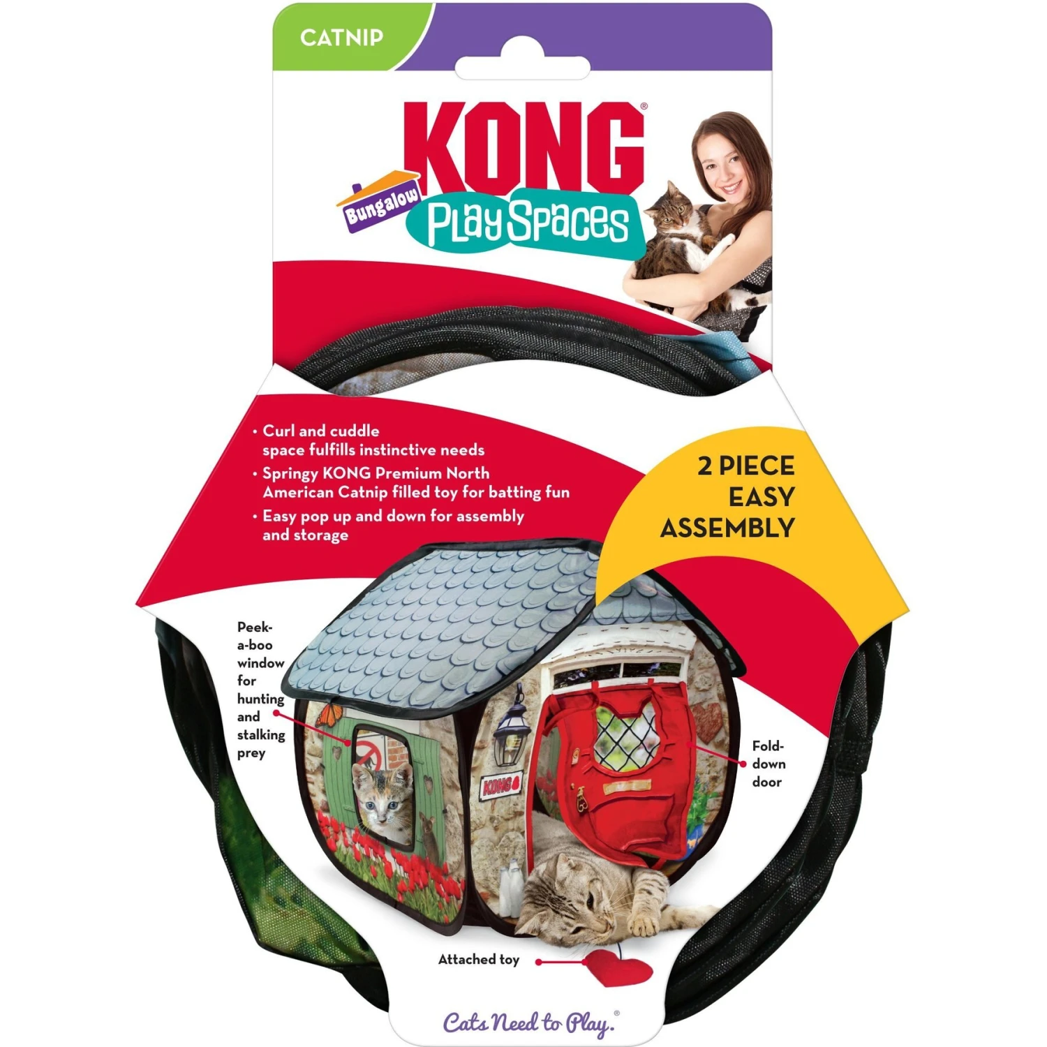 KONG Play Spaces Bungalow Cat Toy 6 KONG Play Spaces Bungalow Cat Toy - Image 4