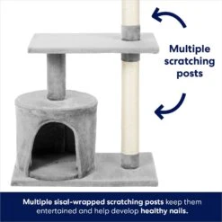 Frisco 38-in Cat Tree With Condo, Top Perch & Toy -Cat Supplies 214377 PT3. AC SS1800 V1667227088