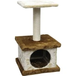 Go Pet Club 22-in Economical Cat Tree Condo, Beige/Brown 8 Go Pet Club 22-in Economical Cat Tree Condo, Beige/Brown -Cat Supplies 216916 PT2. AC SS1800 V1587484063