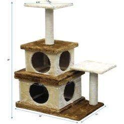 Go Pet Club 32-in Economical Cat Tree House, Beige/Brown 9 Go Pet Club 32-in Economical Cat Tree House, Beige/Brown -Cat Supplies 216954 PT3. AC SS1800 V1671226285