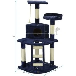 Go Pet Club 48-in Classic Sisal Posts Cat Tree Condo -Cat Supplies 217012 PT3. AC SS1800 V1671226228