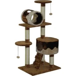 Go Pet Club 51.5-in Cat Tree Condo, Beige/ Brown -Cat Supplies 217045 pt2. AC SS1800 V1579195753
