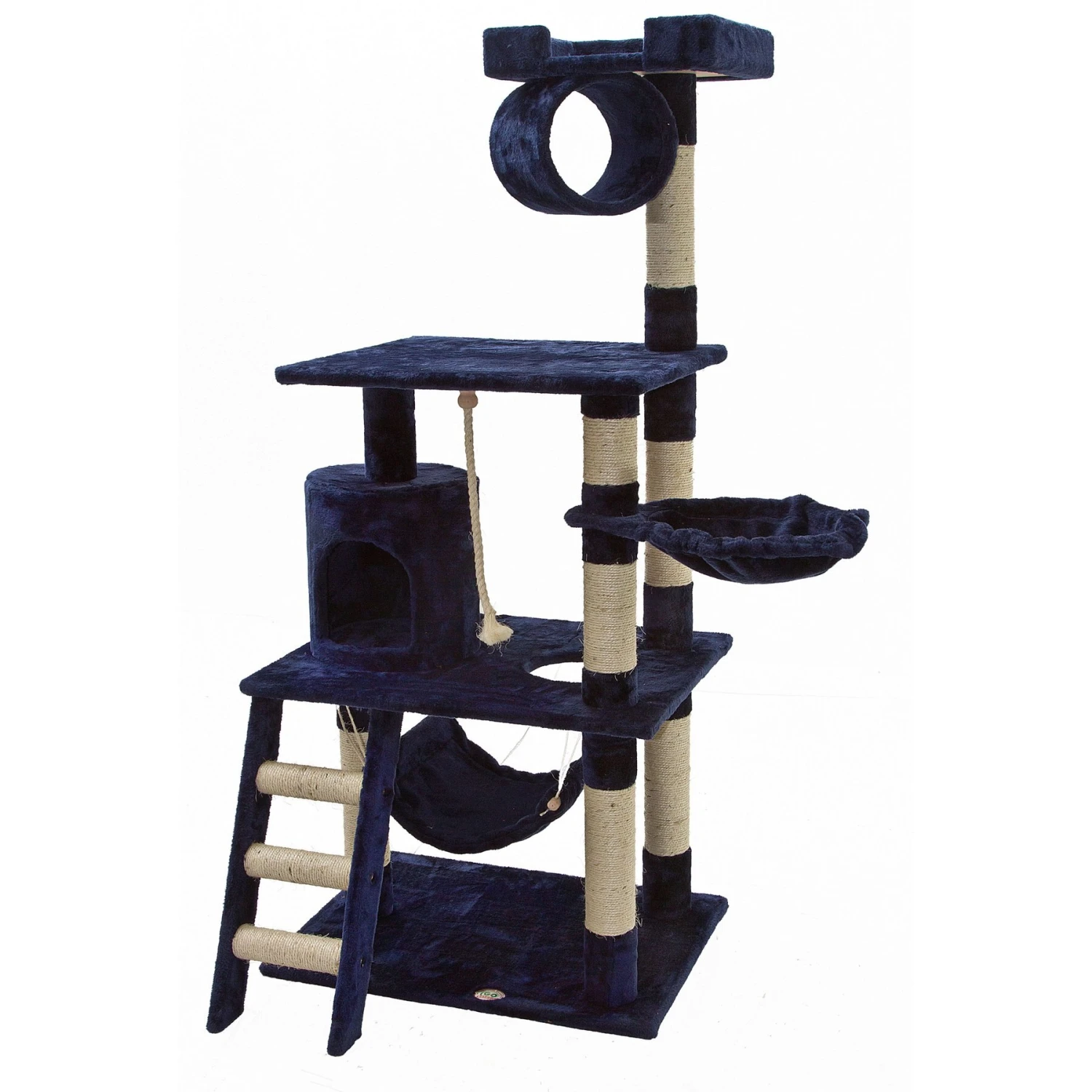 Go Pet Club 62-in Faux Fur Cat Tree & Condo 6 Go Pet Club 62-in Faux Fur Cat Tree & Condo - Image 4