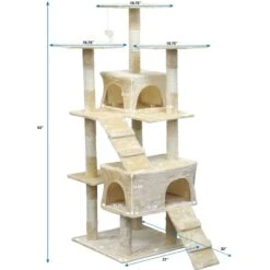 Go Pet Club 63-in Economical Sisal Cat Tree 9 Go Pet Club 63-in Economical Sisal Cat Tree -Cat Supplies 217107 PT3. AC SS1800 V1671226224