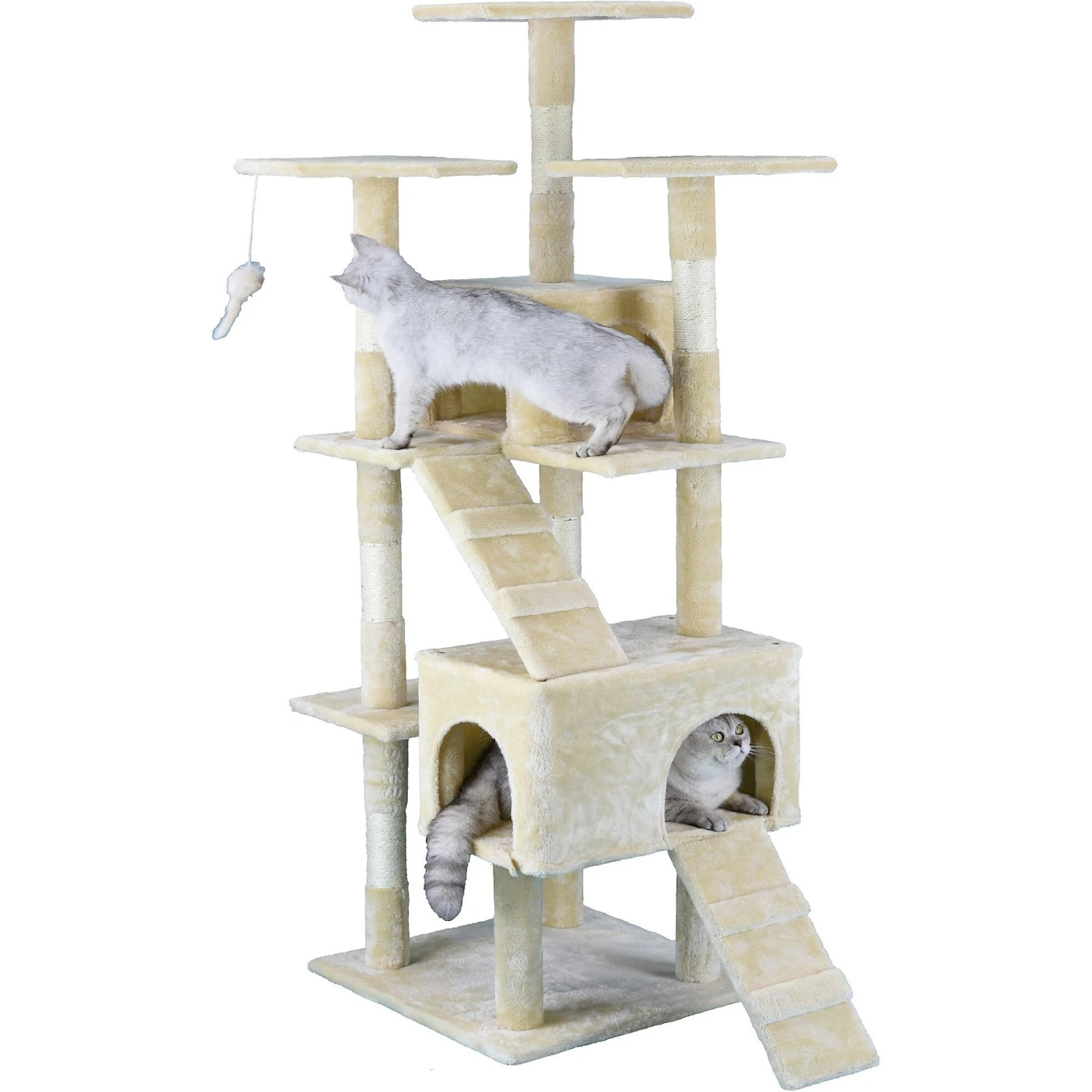 Go Pet Club 63-in Economical Sisal Cat Tree 4 Go Pet Club 63-in Economical Sisal Cat Tree - Image 2