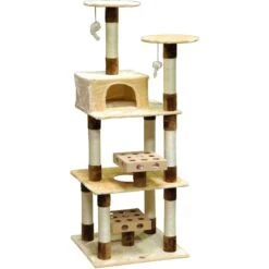 Go Pet Club 74-in IQ Busy Box Cat Tree Condo, Beige 8 Go Pet Club 74-in IQ Busy Box Cat Tree Condo, Beige -Cat Supplies 217148 pt2. AC SS1800 V1579196048