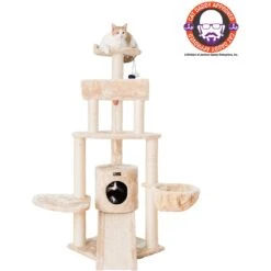 Armarkat 58-in Cat Tower & Ramp Cat Tree, Beige -Cat Supplies 218997 PT2. AC SS1800 V1603298181