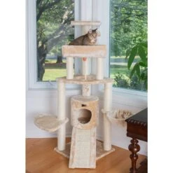 Armarkat 58-in Cat Tower & Ramp Cat Tree, Beige -Cat Supplies 218997 PT3. AC SS1800 V1603339910